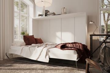 Compact Sängskåp Horisontellt 120x200 - Vit Highgloss - Möbler - Säng - Gästsäng & extrasäng - Sängskåp