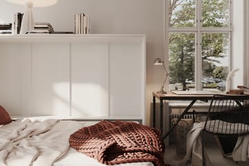 Compact Sängskåp Horisontellt 120x200 - Vit Highgloss - Möbler - Säng - Gästsäng & extrasäng - Sängskåp
