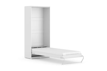 Compact Sängskåp Vertikalt 90x200 - Vit Highgloss - Möbler - Säng - Gästsäng & extrasäng - Sängskåp