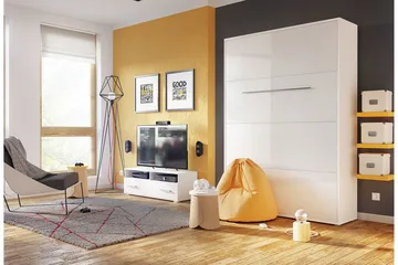 Concept Pro Sängskåp 120x200cm  Vit - Vit - Möbler - Säng - Gästsäng & extrasäng - Sängskåp