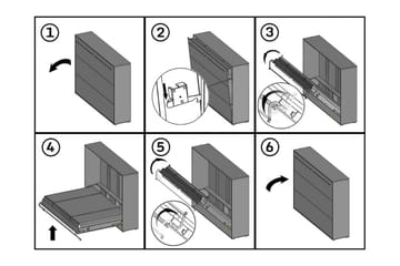 Concept Pro Sängskåp 140x200cm Wilson & Wood White High gloss - Möbler - Säng - Gästsäng & extrasäng - Sängskåp
