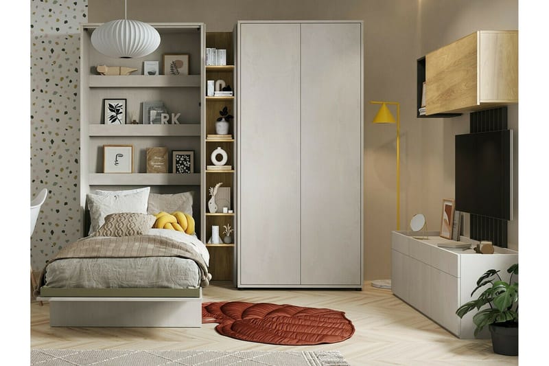 Grianan Sängskåp 120x200 cm beige - Möbler - Säng - Gästsäng & extrasäng - Sängskåp