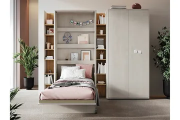 Grianan Sängskåp 90x200 cm beige - Möbler - Säng - Gästsäng & extrasäng - Sängskåp