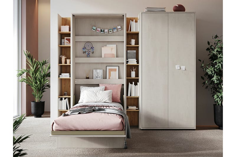 Grianan Sängskåp 90x200 cm - Beige - Möbler - Säng - Gästsäng & extrasäng - Sängskåp