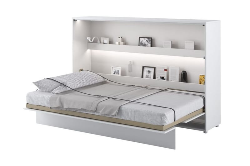 Sängskåp 120x200 cm Horisontellt Vit - Bed Concept - Möbler - Säng - Gästsäng & extrasäng - Sängskåp