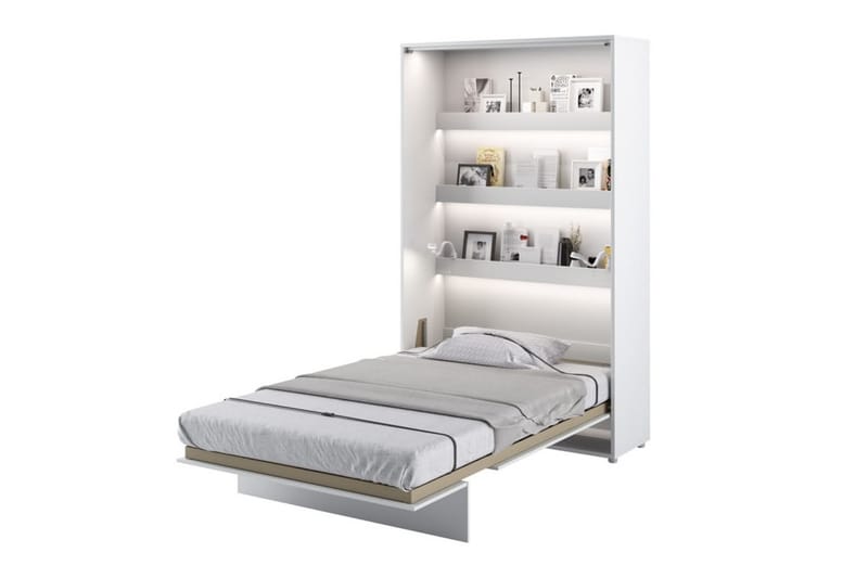 Sängskåp 120x200 cm Vertikal Vit - Bed Concept - Möbler - Säng - Gästsäng & extrasäng - Sängskåp