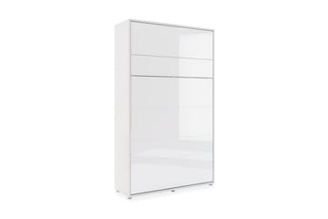 Sängskåp 120x200 cm Vertikal Vit Högglans - Bed Concept - Möbler - Säng - Gästsäng & extrasäng - Sängskåp