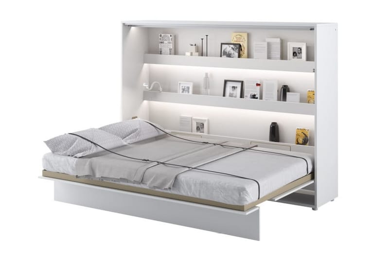 Sängskåp 140x200 cm Horisontellt Vit - Bed Concept - Sängskåp