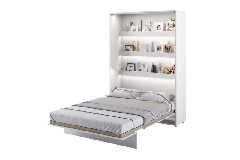Sängskåp 140x200 cm Vertikal Vit - Bed Concept - Möbler - Säng - Gästsäng & extrasäng - Sängskåp