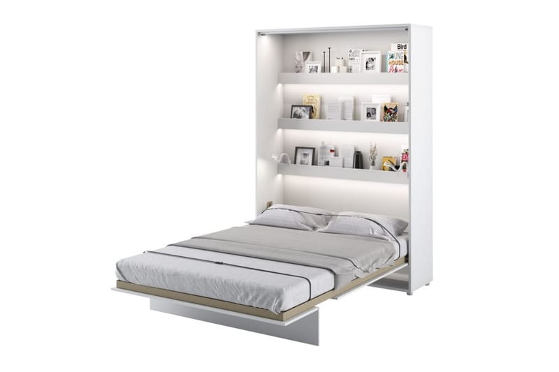 Sängskåp 140x200 cm Vertikal Vit - Bed Concept - Sängskåp