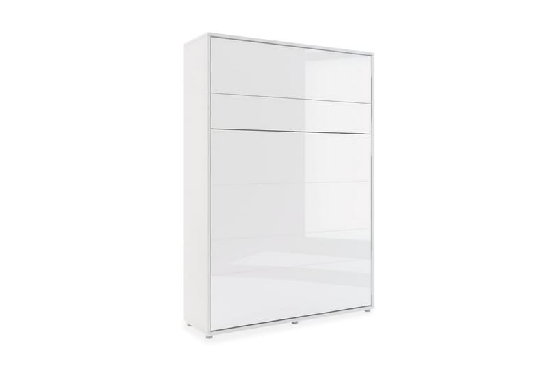 Sängskåp 140x200 cm Vertikal Vit Högglans - Bed Concept - Möbler - Säng - Gästsäng & extrasäng - Sängskåp