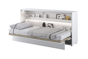 Sängskåp 90x200 cm Horisontellt Vit - Bed Concept - Möbler - Säng - Gästsäng & extrasäng - Sängskåp