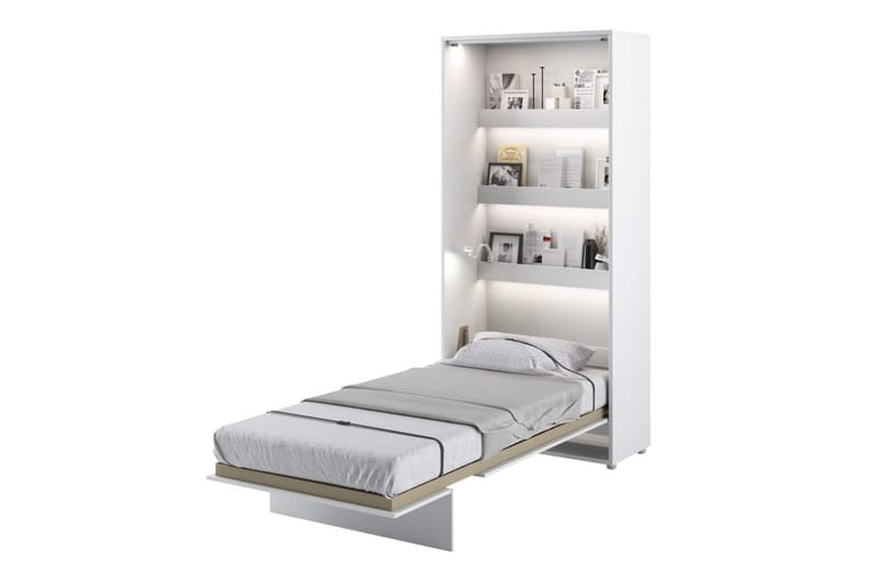 Sängskåp 90x200 cm Vertikal Vit - Bed Concept - Sängskåp