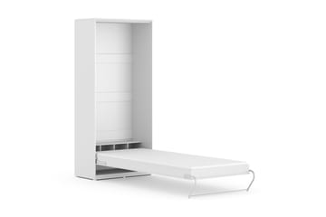 Sängskåp Solid 90x200 cm Vit - Vit - Möbler - Säng - Gästsäng & extrasäng - Sängskåp