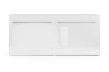 Sängskåp Solid 90x200 Horisontellt - Vit Högglans - Möbler - Säng - Gästsäng & extrasäng - Sängskåp