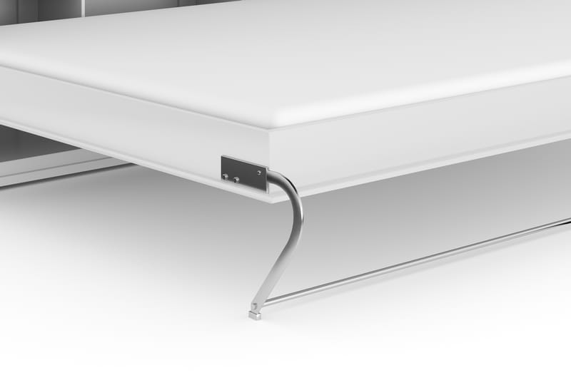 Sängskåp Solid Horisontellt 90x200 Inkl Madrass Basic - Vit Högglans - Möbler - Säng - Gästsäng & extrasäng - Sängskåp