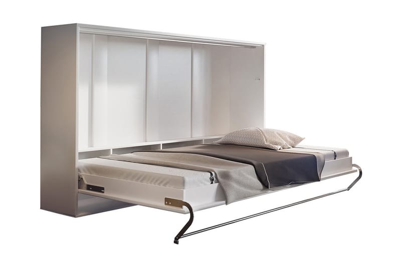 Sängskåp Storli 215x127x107 cm - Vit - Möbler - Säng - Gästsäng & extrasäng - Sängskåp
