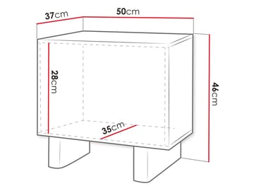Seylar Sängbord 50 cm - Möbler - Bord & matgrupp - Avlastningsbord & sidobord - Sängbord & nattduksbord