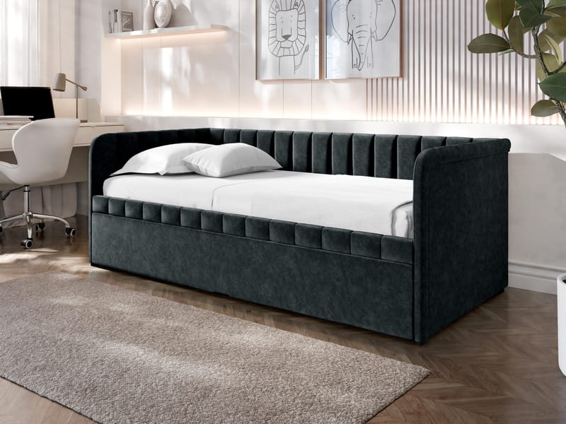Valek Sängram 90x200 cm - svart - Möbler - Säng - Gästsäng & extrasäng - Utdragssäng