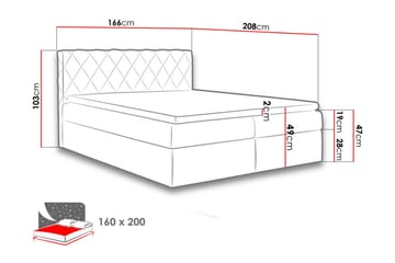 Gabin Sängpaket Kontinentalsäng 160x200 cm - Grön - Möbler - Säng - Kontinentalsäng