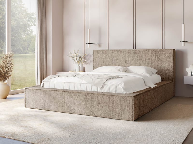 Gadi Sängram med förvaring 140x200 cm - beige - Möbler - Säng - Säng med förvaring