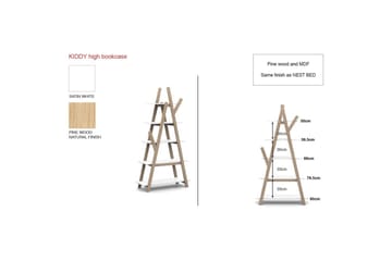 Garderob med säng nattduksbord skrivbord bokhylla Kiddy - Möbler - Säng - Möbelset för sovrum