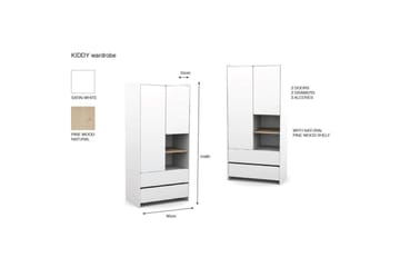 Garderob med säng nattduksbord skrivbord Kiddy - Möbler - Säng - Möbelset för sovrum