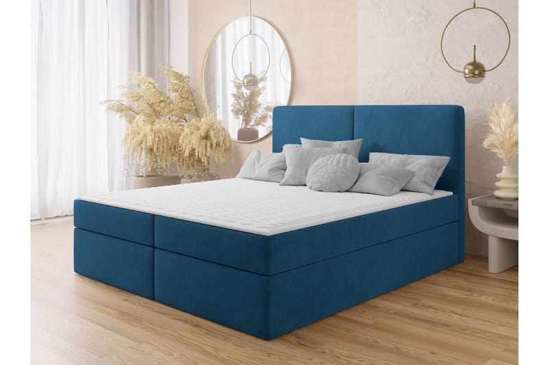 Garris Sängpaket Kontinentalsäng 140x200 cm - Blå - Möbler - Säng - Kontinentalsäng