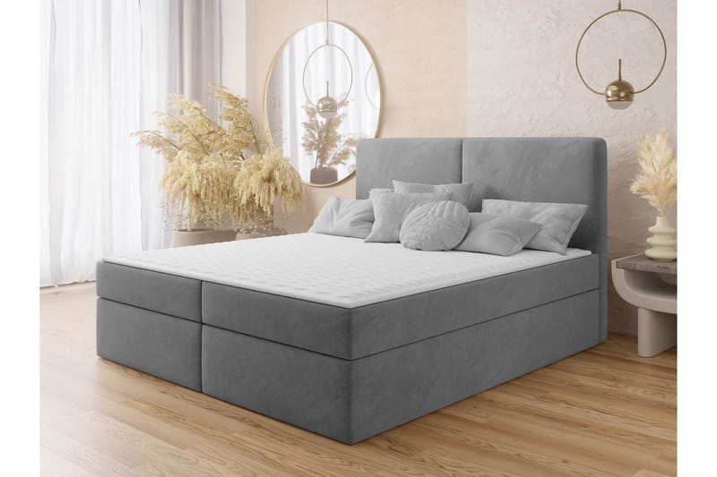 Garris Sängpaket Kontinentalsäng 160x200 cm - Grå - Möbler - Säng - Kontinentalsäng