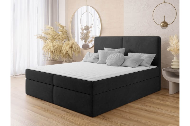 Garris Sängpaket Kontinentalsäng 160x200 cm - Svart - Möbler - Säng - Kontinentalsäng