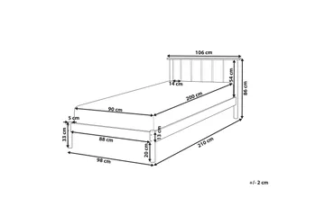 Gavriel Sängram 90x200 cm - Ljust trä - Möbler - Säng - Sängram & sängstomme