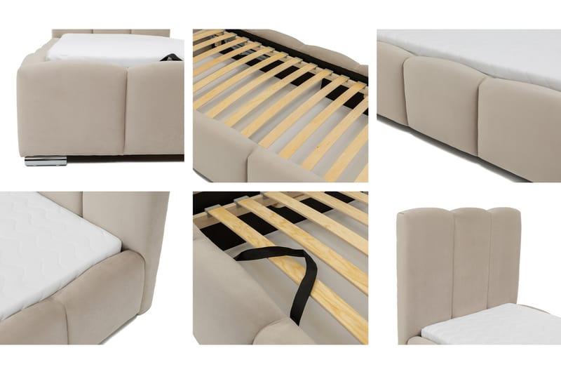 Gioia Sängram med Förvaring 90x200 cm - Blå - Möbler - Säng - Sängram & sängstomme