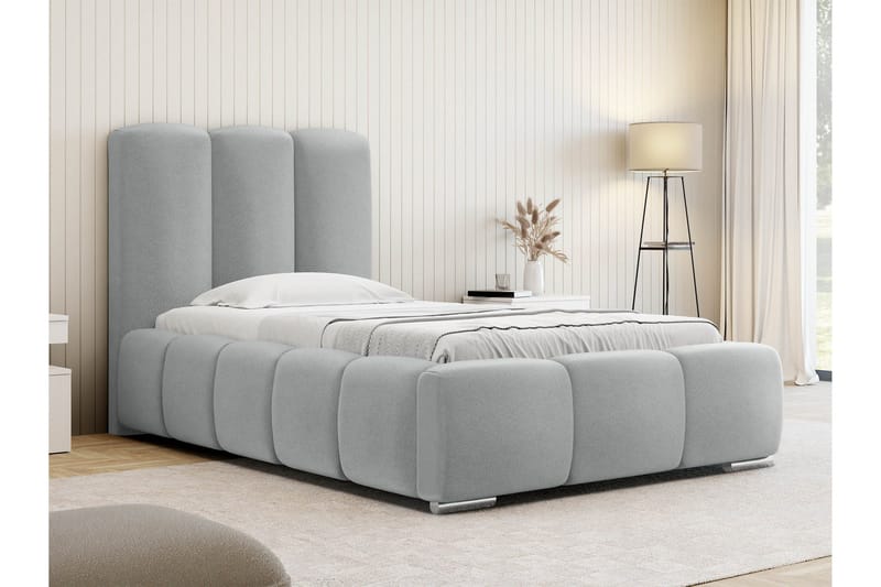 Gioia Sängram med Förvaring 90x200 cm - Gr å - Möbler - Säng - Sängram & sängstomme