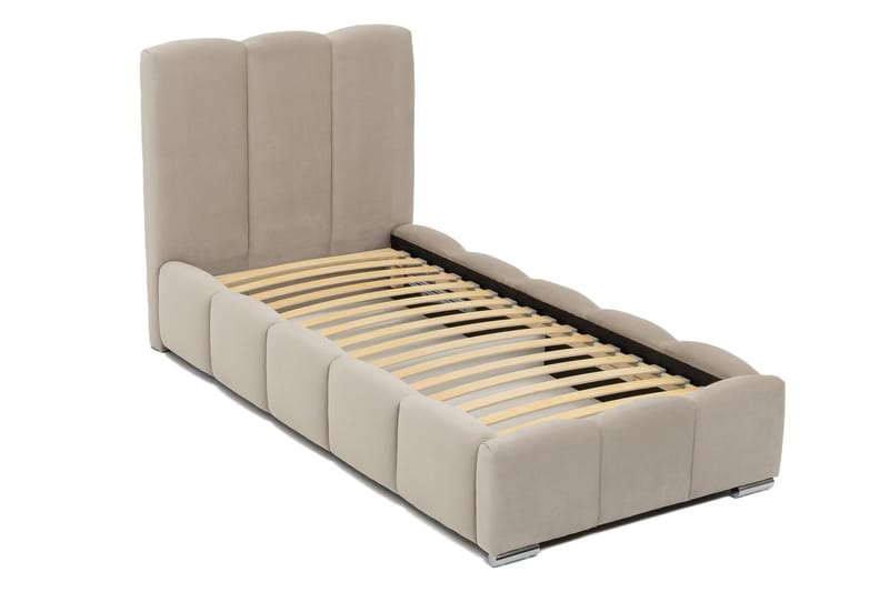 Gioia Sängram med Förvaring 90x200 cm - Grå - Möbler - Säng - Sängram & sängstomme