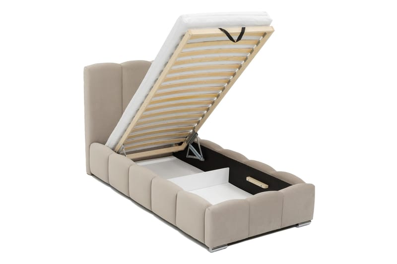 Gioia Sängram med Förvaring 90x200 cm - Rosa - Möbler - Säng - Sängram & sängstomme