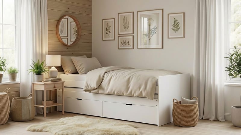 Granvik Sängram 90x200 cm med förvaring - Möbler - Säng - Sängram & sängstomme