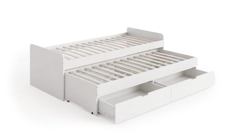 Granvik Sängram 90x200 cm utdragbar med extrasäng och förvaring - utan madrass