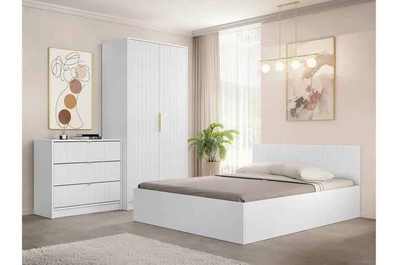 Gudelia Möbelset För Sovrum - Vit - Möbler - Säng - Möbelset för sovrum