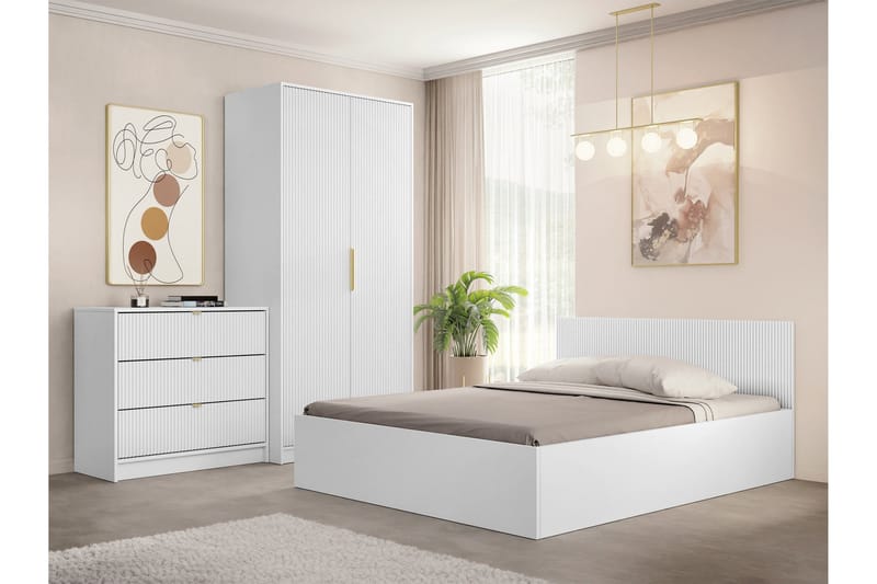 Gudelia Möbelset För Sovrum - Vit - Möbler - Säng - Möbelset för sovrum