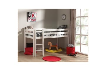 Halvhöjdssäng med skrivbord och 4-dörrars skåp med vägghylla Pino - Möbler - Säng - Möbelset för sovrum