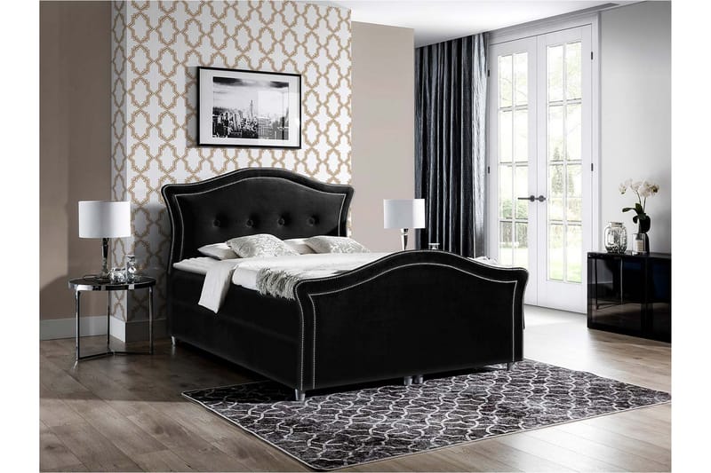 Hestra Lux Sängpaket Kontinentalsäng 120x200 cm - Svart - Möbler - Säng - Kontinentalsäng