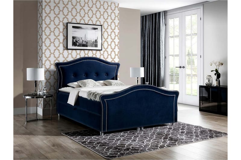 Hestra Lux Sängpaket Kontinentalsäng 140x200 cm - Blå - Möbler - Säng - Kontinentalsäng