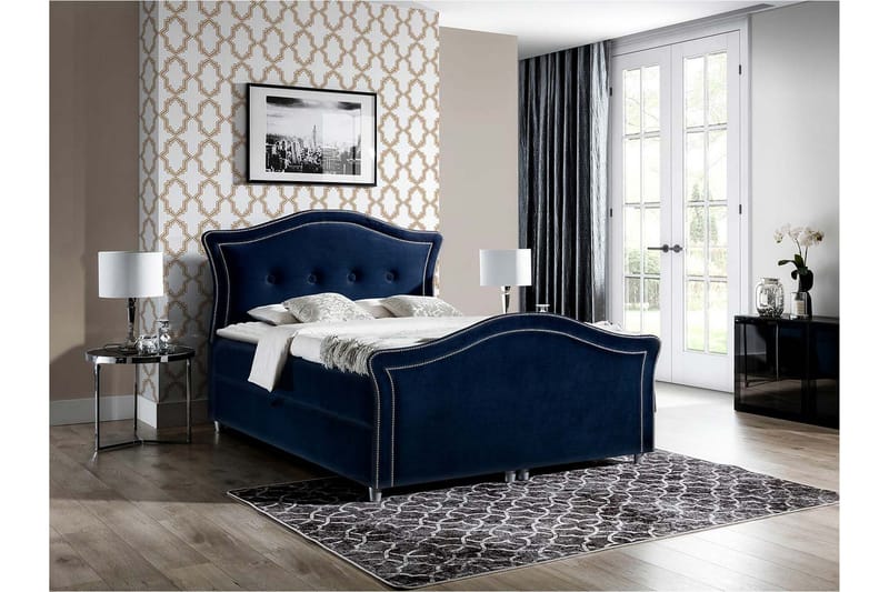 Hestra Lux Sängpaket Kontinentalsäng 160x200 cm - Blå - Möbler - Säng - Kontinentalsäng