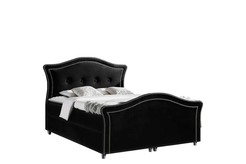 Hestra Lux Sängpaket Kontinentalsäng 200x200 cm, Svart