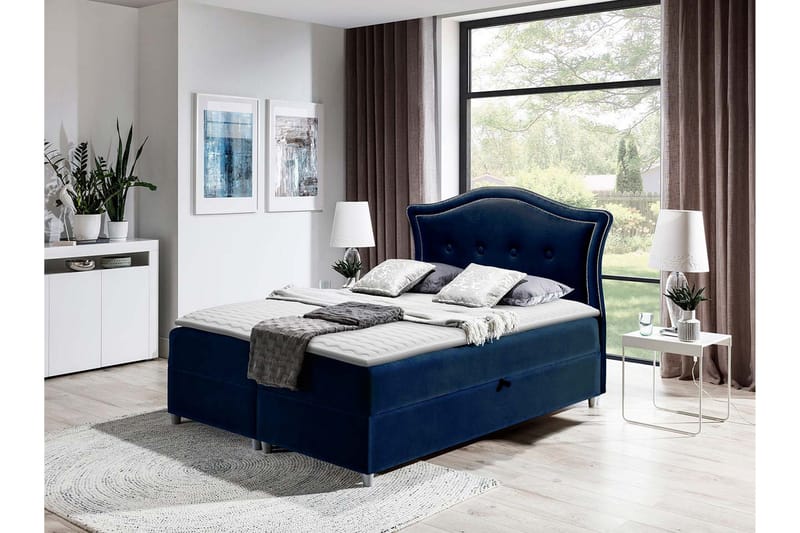 Hestra Sängpaket Kontinentalsäng 120x200 cm - Blå - Möbler - Säng - Kontinentalsäng
