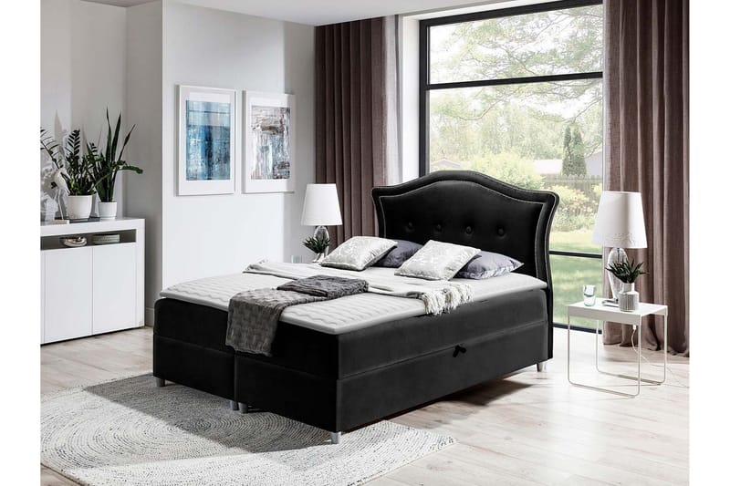 Hestra Sängpaket Kontinentalsäng 120x200 cm - Svart - Möbler - Säng - Kontinentalsäng