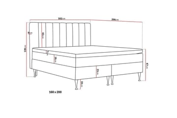 Hilton High Komplett Sängpaket 160x200 cm - Antracit - Möbler - Säng - Kontinentalsäng