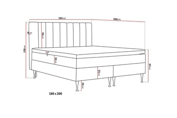 Hilton High Komplett Sängpaket 180x200 cm - Beige - Möbler - Säng - Kontinentalsäng