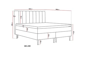 Hilton High Komplett Sängpaket 180x200 cm - Ljusbeige - Möbler - Säng - Kontinentalsäng