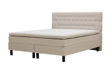 Hilton Komplett Sängpaket 160x200 cm Kontinentalsäng med diamant sänggavel - Beige - Möbler - Säng - Kontinentalsäng